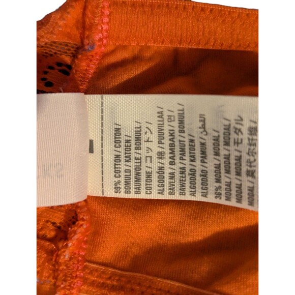 Gilly Hicks Lace Bralette Small Orange Blue Adjustable Straps Cotton Blend Sexy - Picture 9 of 9